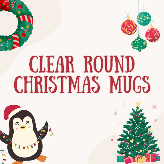 Clear Round Christmas Mugs