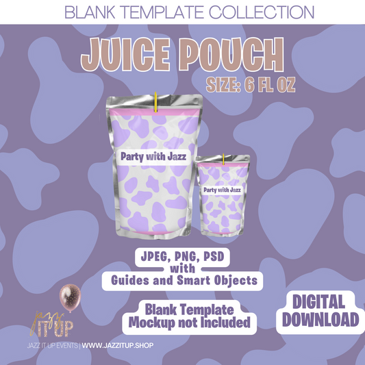 Juice Pouch Blank Template